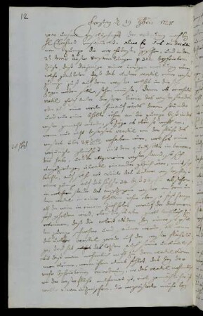 Freytag d 19 9bris 1728