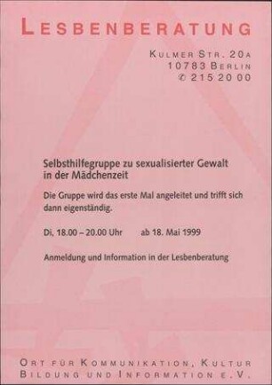 Sexualisierte Gewalt in der Mädchenzeit