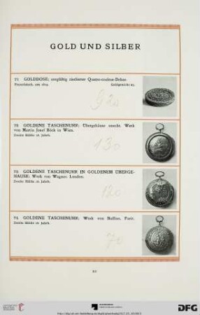 Gold und Silber (Nr. 71-104)