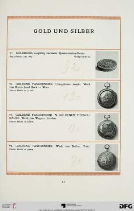 Gold und Silber (Nr. 71-104)