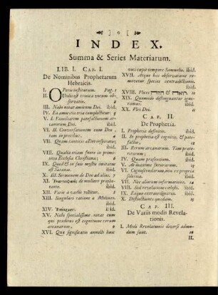 Index. Summa & Series Materiarum