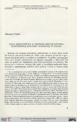 11: Rola szkolnictwa w procesie kształtowania nowoczesnej kultury wizualnej w Polsce