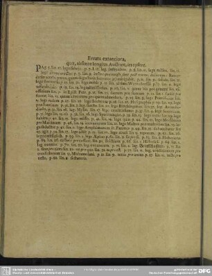 Errata extantiora, quae, absente longius Auctore, irrepsere