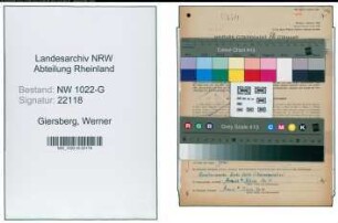 Entnazifizierung Werner Giersberg , geb. 25.07.1918 (Lehrer)