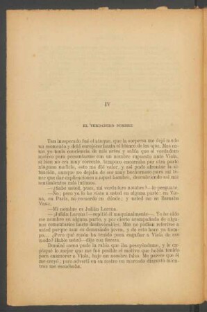 IV - El verdadero nombre