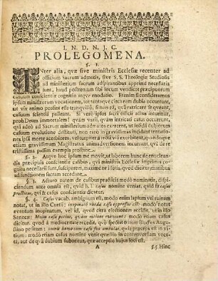 Theologia Conscientiaria Sive Tractatus De Casibus Conscientiae : adornatus inprimis In gratiam eorum, qui ad sacrum Ministerium adspirant, vel ad illud noviter admoti sunt