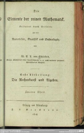 1,2: Die Rechenkunst und Algebra: 2