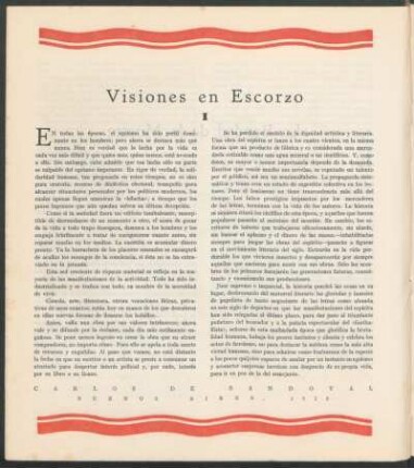 Visiones en Escorzo