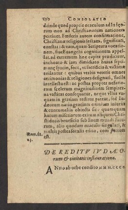 De Reditu Iudaeorum & civitatis instauratione.