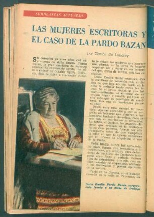 Las mujeres escritoras y el caso de la Pardo Bazán : Semblanzas actuales