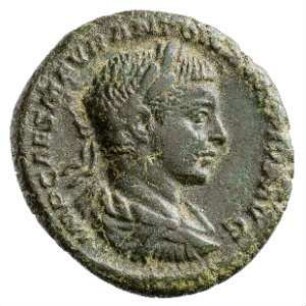 Münze, As, 219 n. Chr.