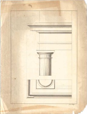 Statzner, Ludwig; u. a. Säulenordnungen, Konstruktion, Maschinenzeichnen (bei Haindl) - Säulenordnung (Ansichten)