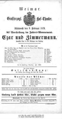Czar und Zimmermann