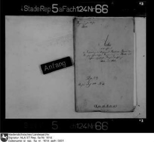 Bestallung und Dienstentlassung des Archivars Reinhold Blume