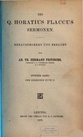 Des Q. Horatius Flaccus Sermonen, 2. Der Sermonen Buch II