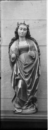 Balg Kirche Sankt Eucharius Heilige Notburga von Hochhausen aus Lindenholz, (Anfang 16. Jahrhundert)