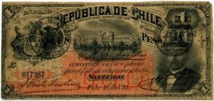 Geldschein, Peso, 16.2.1891