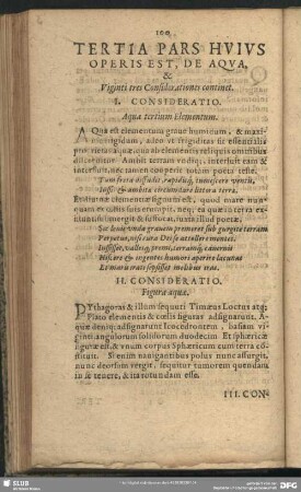 Tertia Pars Huius Operis Est, De Aqua