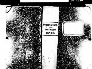 Freistett, Rheinau OG; Evangelische Gemeinde: Standesbuch 1857-1870