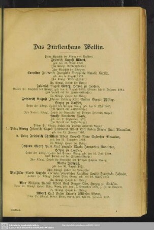 Das Fürstenhaus Wettin