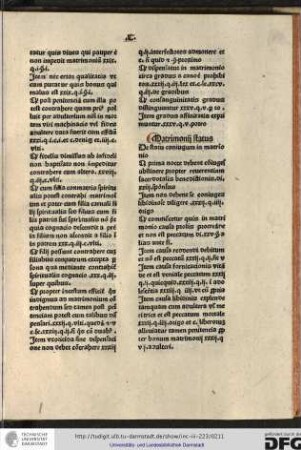 De statu coniugum in matrimonio, quod prima nocte debent coniuges abstinere propter reverentiam sacerdotalis benedictionis...