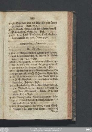 Geographia, Itineraria.