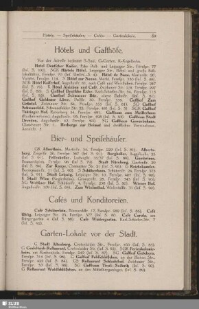 Cafés und Konditoreien