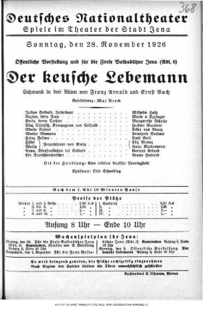 Der keusche Lebemann