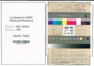 Entnazifizierung Paula Goertz , geb. 28.04.1907 (Bueroangestellte)