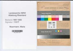 Entnazifizierung Maria Muermann, geb. 03.08.1906 (Verw.Angest.)
