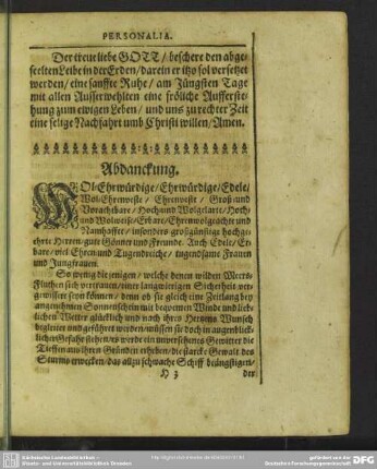 Abdankung : Abdanckung