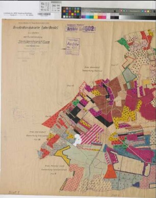 Sendenhorst (Sendenhorst), Flurbereinigung Sendenhorst, Besitzstandskarte (alter Besitz) Bl. 1