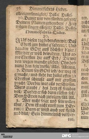 Himmelfahrts-Lieder.