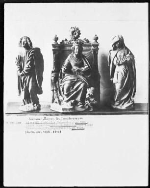 Heilige Katharina, Maria und Johannes von einer Kreuzigungsgruppe