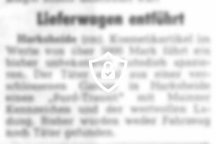 Lieferwagen entführt