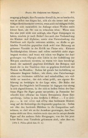 Die Sculpturen von Olympia : von H. Brunn, 2