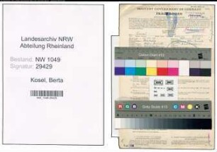 Entnazifizierung Berta Kosel , geb. 11.12.1900 (Buchhalterin)