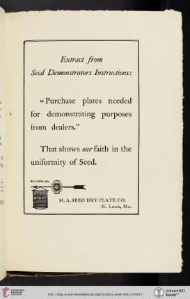 M. A. Seed Dry Plate Co. [Plates]