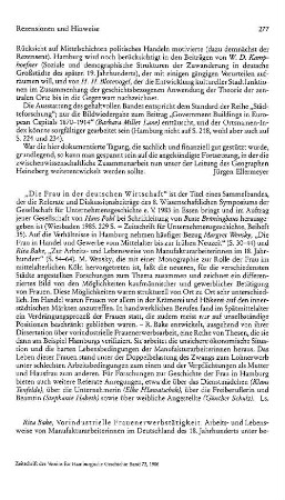 Die Frau in der deutschen Wirtschaft, Referate und Diskussionsbeiträge des 8. Wissenschaftlichen Symposiums der Gesellschaft für Unternehmensgeschichte e.V., im Auftr. der Gesellschaft für Unternehmensgeschichte e.V. hrsg. von Hans Pohl bei Schriftleitung von Beate Brüninghaus, (Zeitschrift für Unternehmensgeschichte, Beiheft ; 35) : Wiesbaden, 1985