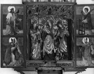 Flügelaltar mit Madonna umgeben von männlichen Heiligen