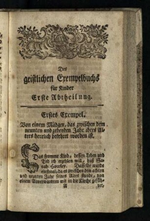 Erste Abtheilung: Erstes Exempel [ - Siebentes Exempel ]