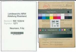 Entnazifizierung Fritz Neumann , geb. 08.10.1899 (Polizist)