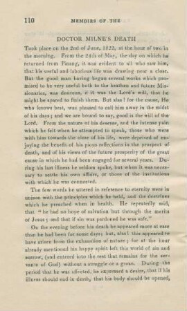 Doctor Milne's death