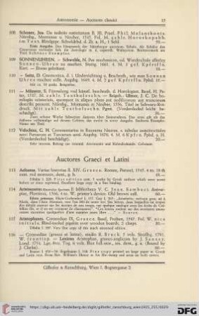 Auctores Graeci et Latini (Nr.113-148)