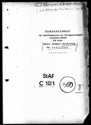 Tarifvertrag für Arbeiter