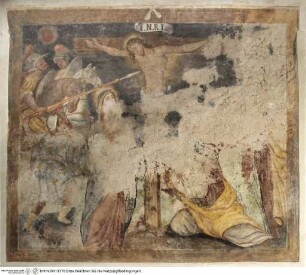 Die Passion Christi, Longinus sticht mit einer Lanze in die Seite Christi