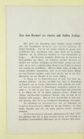Aus dem Vorwort zur vierten und fünften Auflage