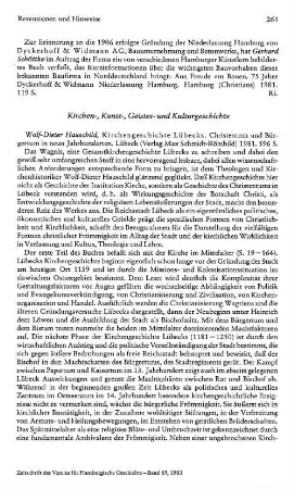 Rezensionen und Hinweise : Kirchen-, Kunst-, Geistes- und Kulturgeschichte