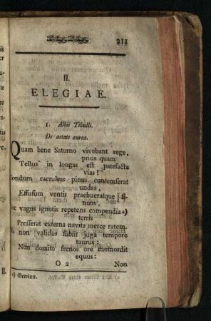 II. Elegiae