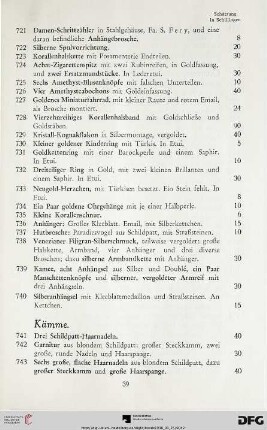 Kämme (Nr. 741-745)